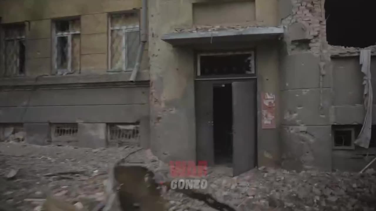 Wagner's soldiers are fighting near the train station in Bakhmut. Footage with a first-person view