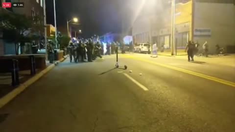 Use of fireworks against the police. By leftist Democrats