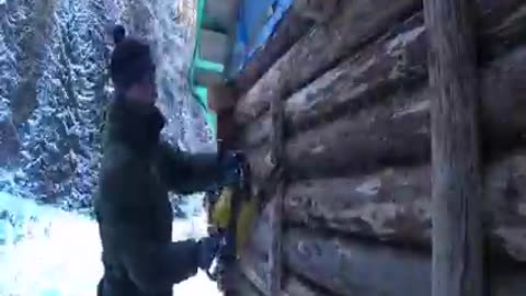 Wooden House Making in Forest