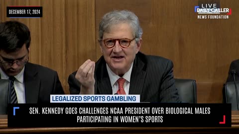 Sen. Kennedy Goes CHALLENGES NCAA President Over Biological Males Participating In Women's Sports