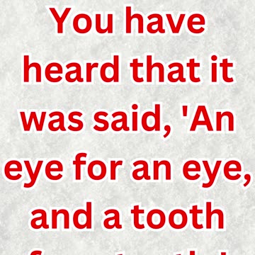 "Jesus' Teaching on Revenge" Matthew 5:38,39.#shortsvideo #shorts #youtubeshorts #yt #ytshorts #love