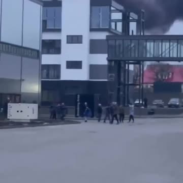 Footage of the airport bombing in Ivano-Frankivsk Ukraine