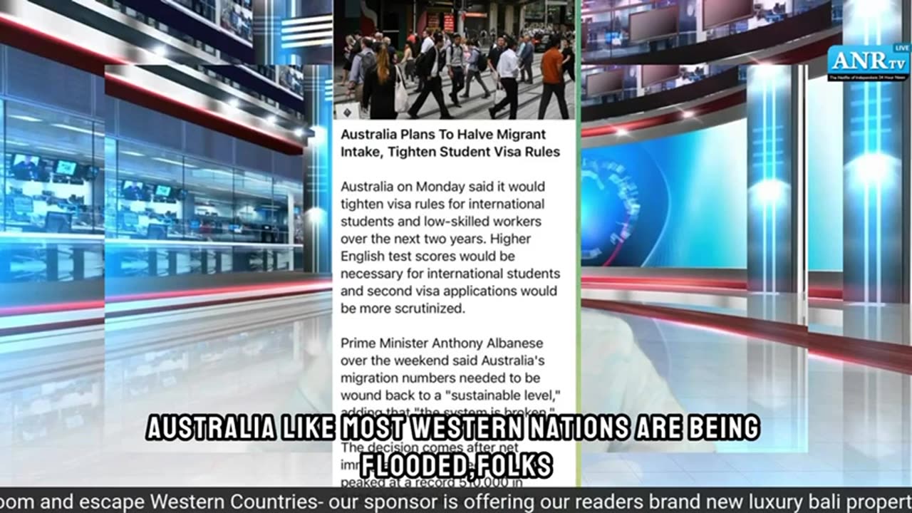 ANR Founder Shares that Australia’s Record High Mass Immigration Rate is to be Reduced
