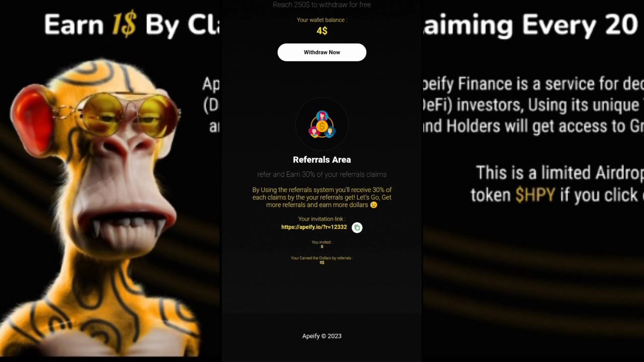 apeify.io BNB EARNING PAYMENT PROOF || Claim 1$ Every 20 Minute | apeify WITHDRAW PROOF