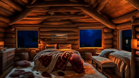 Fall Asleep and Relax - Rainy Cabin - 4 Hours