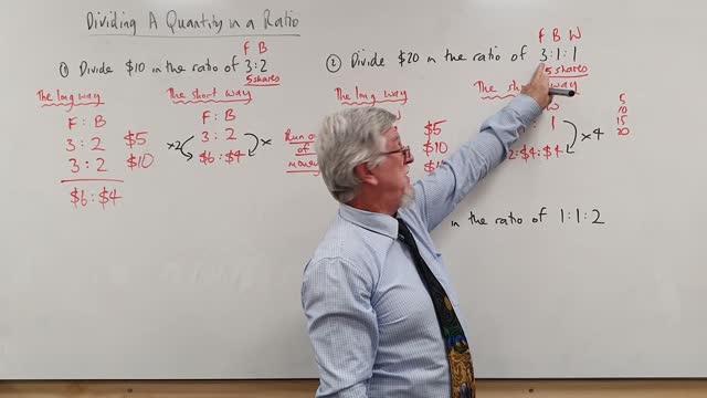 Math Ratios 04 Dividing a Quantity in a Ratio