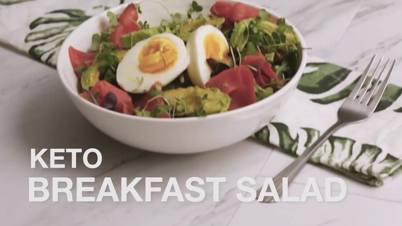 Keto Salmon Breakfast Salad