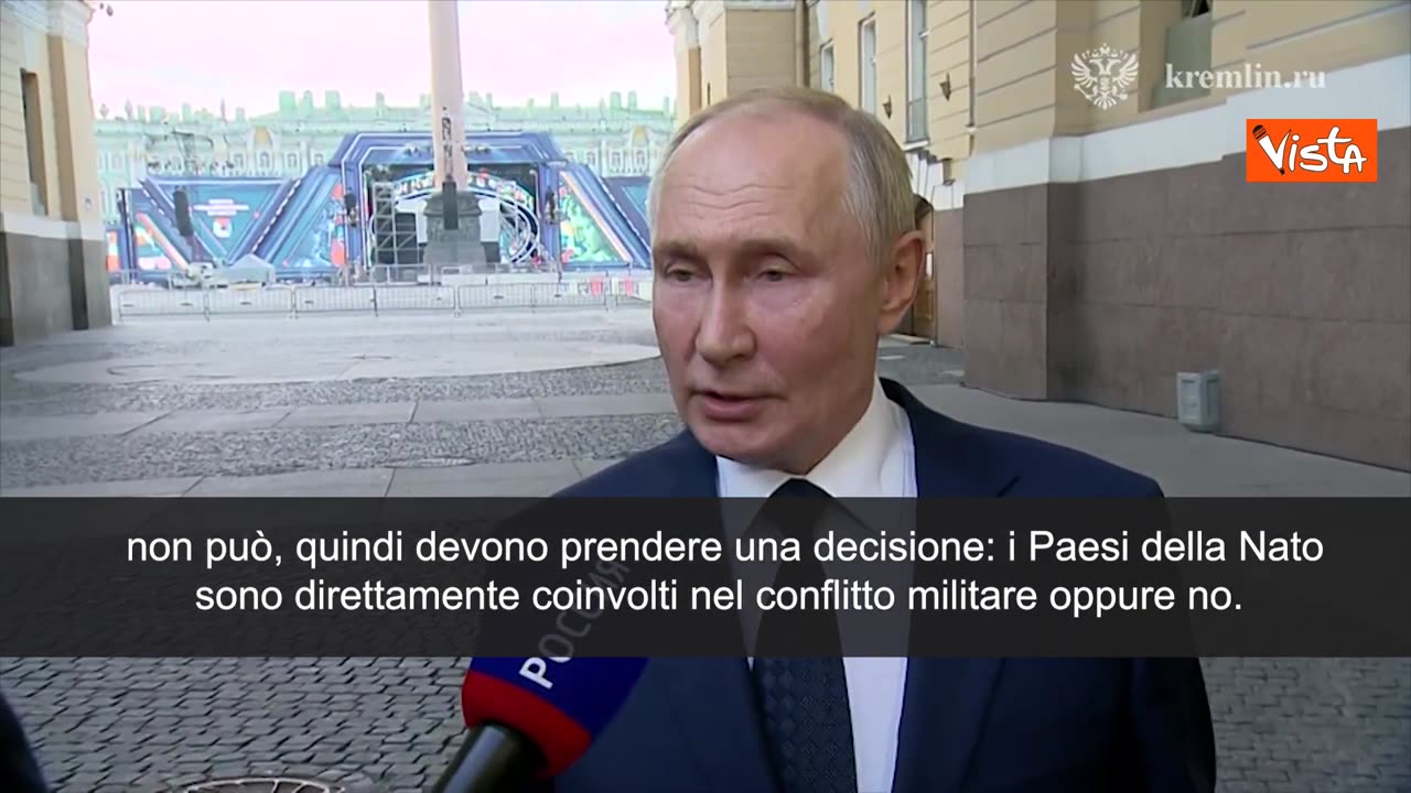 NOTIZIE DAL MONDO Putin dichiara; 'Se la NATO farà usare armi a lungo raggio all'Ucraina,USA ed Europa entrano in guerra con la Russia' i Paesi della NATO sono direttamente coinvolti nella guerra per procura in Ucraina