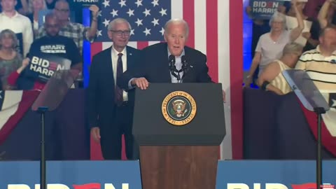 Joe Biden Gleefully Tells Wisconsin Audience After Speech, "I'm Gonna Come in the Overflow Room"