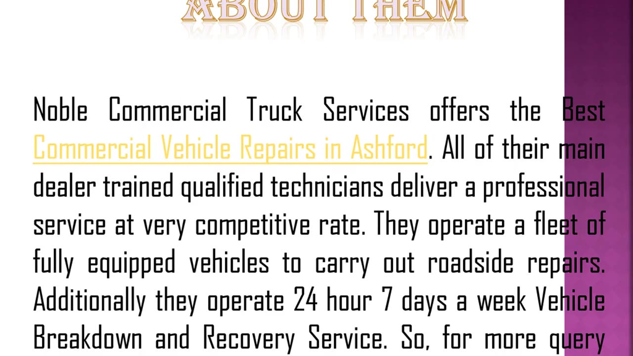 Want to get the Best Commercial Vehicle Inspection in Ashford