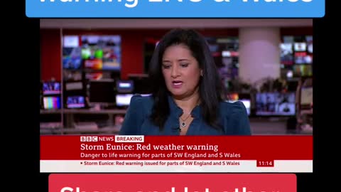 Red weather storm's warning ENG& Wales