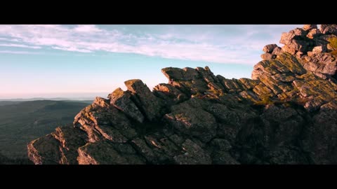 Outdoor aerial photography, recording the sunset view of the Grand Canyon in the evening