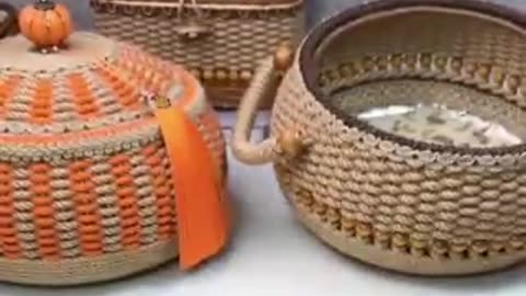 HOW TO Handmade Basket With Plate And Rope