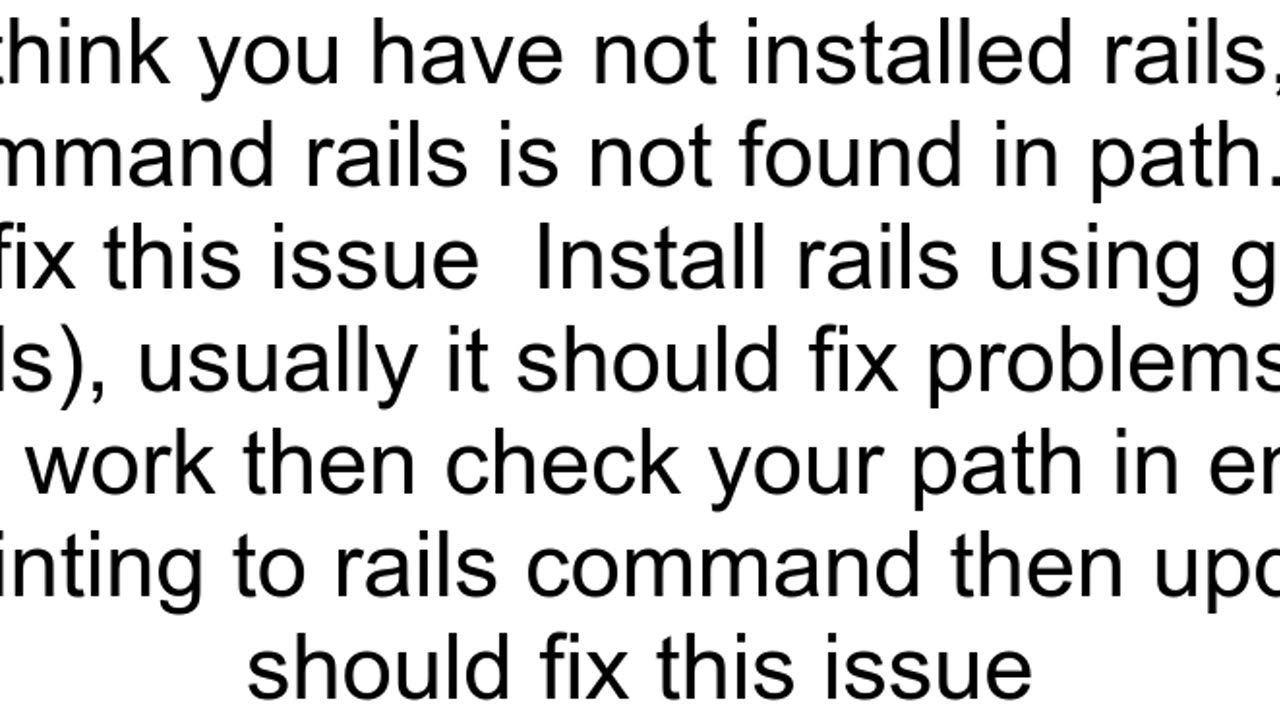 Ruby not working on windows term 39rails39 is not recognized