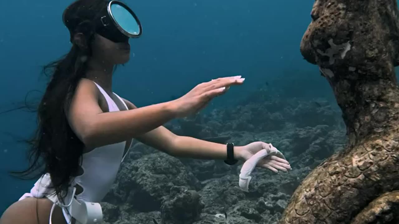 Swimming girl