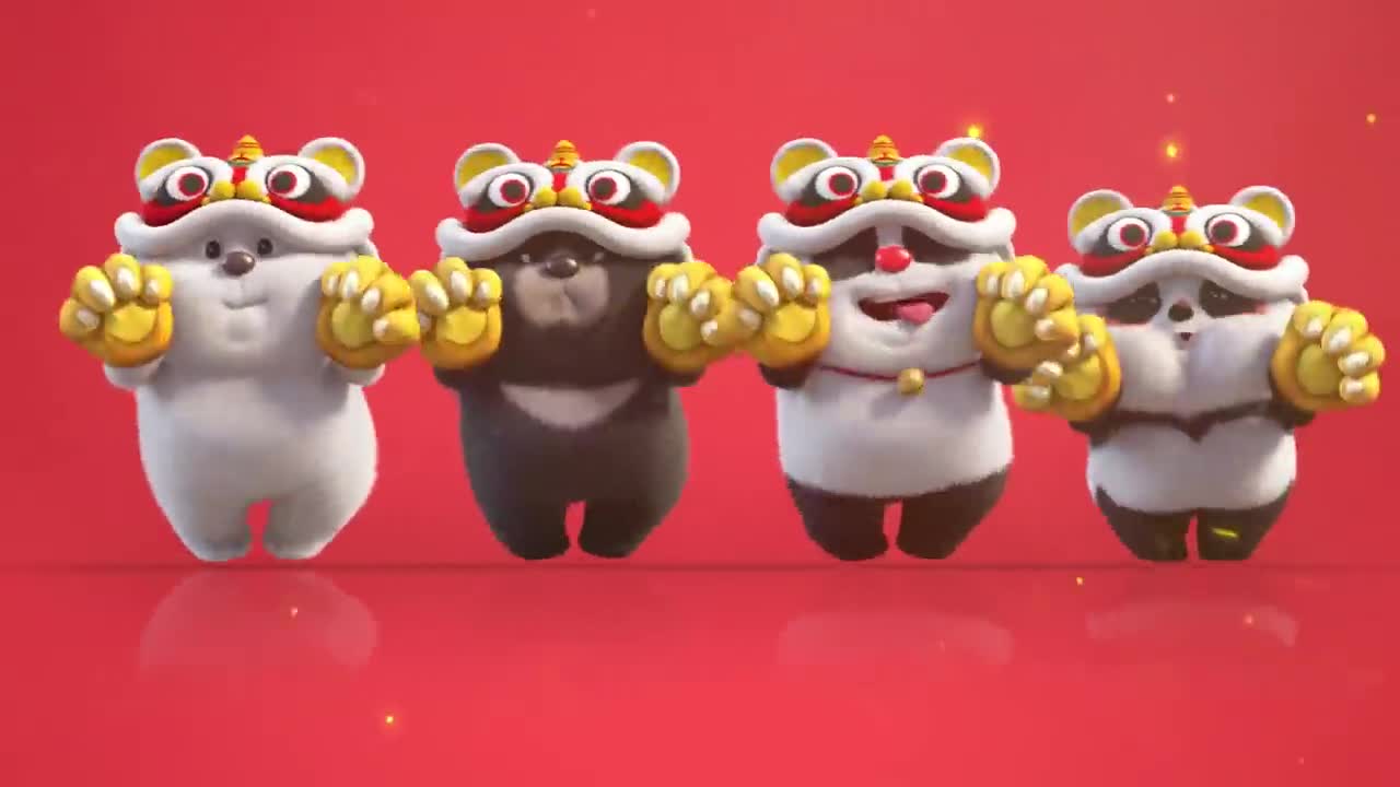 【Bamboo Panda??】4 besties reunion ?? _ Chinese Short Animation _ 熊猫班卜 #shorts #funny #panda