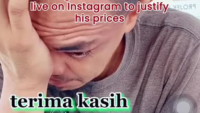 M'sian hawker cries after customers complain S$1.60 Nasi Lemak is expensive