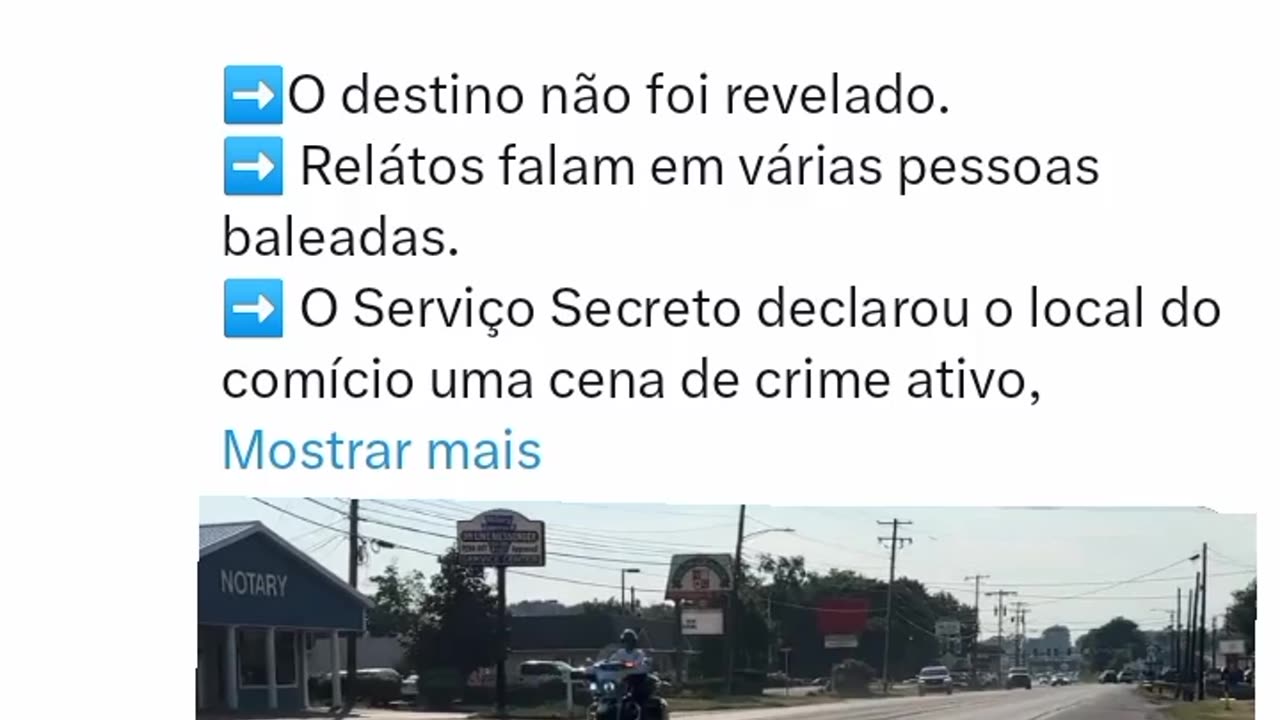 Comboio de Donald Trump deixa local de comício em alta velocidade após tentativa de assassinato contra o candidato.