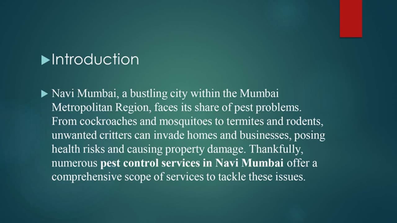 Keeping Navi Mumbai Pest-Free: A Look at Local Pest Control Services