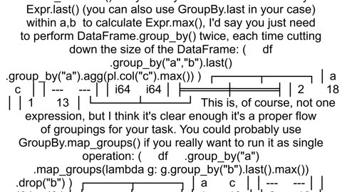 Find second order aggregations in polars