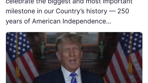 2:02 pm EST - In 3 years - 250 years of American Independence… President Trump