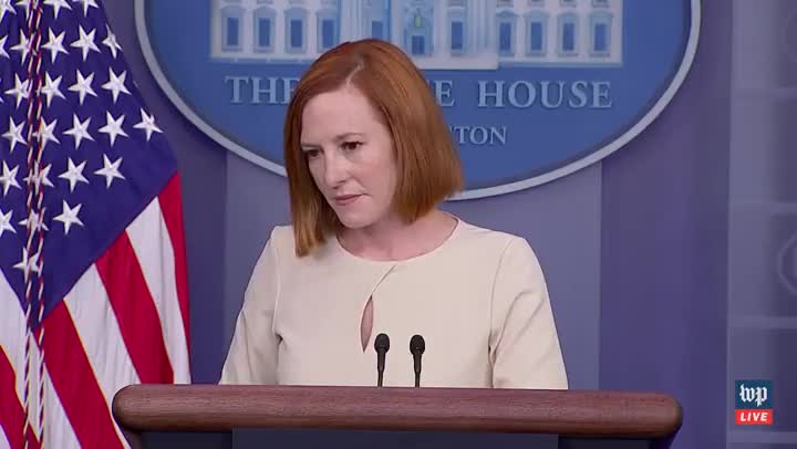 Reporter asks Psaki if Biden will apologise for calling Rittenhouse a white supremacist..