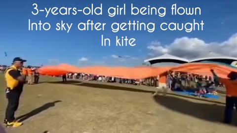 3-years-old girl flown into sky 😯😰