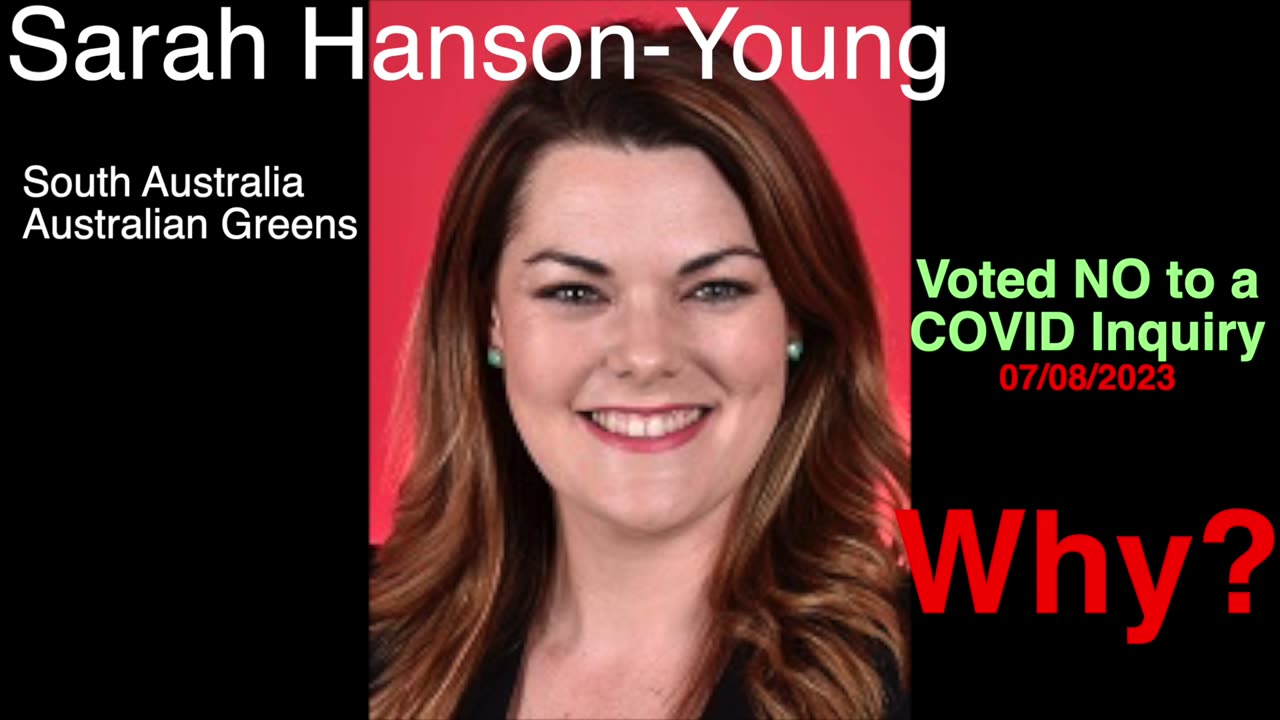 Australian Senators who voted 'NO' to a COVID inquiry - 07/08/2023