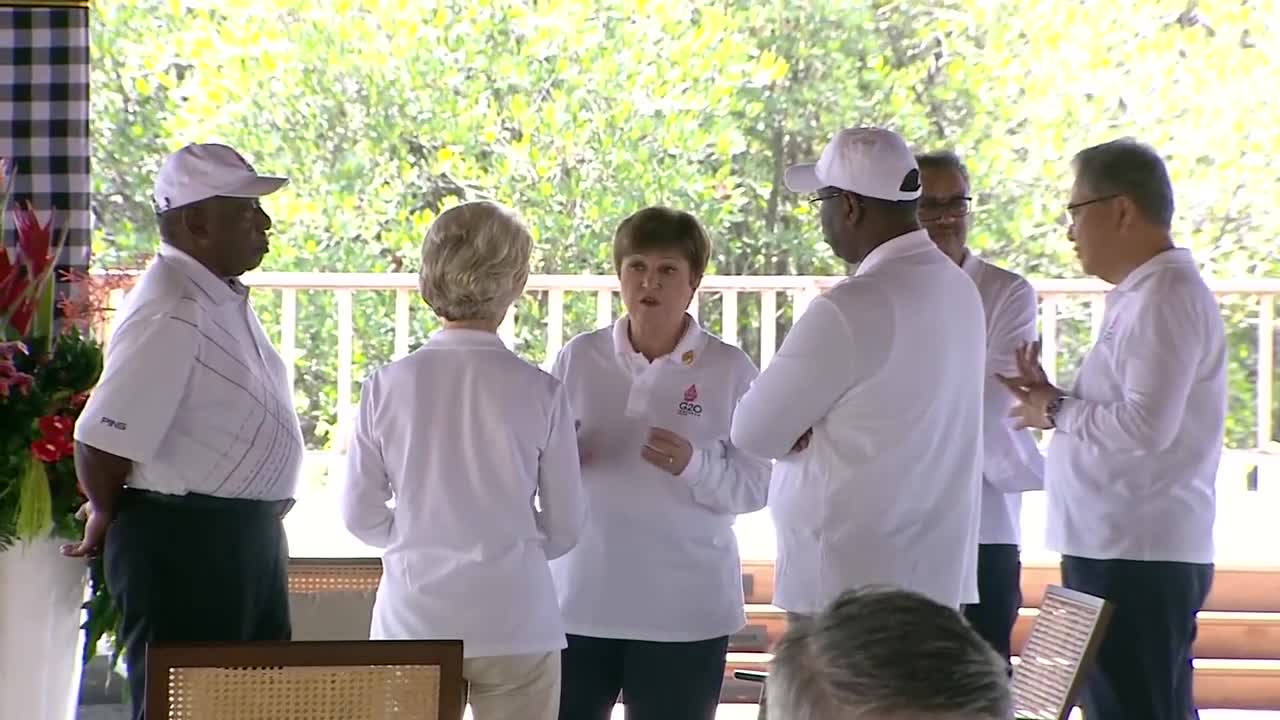 US President Joe Biden wearing dark Aviator Sunglasses joins global leaders at Hutan Mangrove Forest