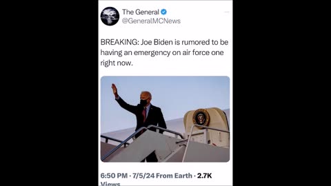 Rumor - Biden having an medical emergency on AF1