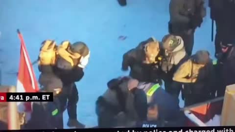 Tyrannical Ottawa Police Beat Patriot After He Was Already Under Control