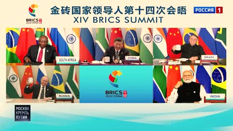 Putin a jeho přípitek na virtuálním jednání BRICS