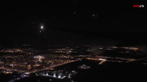 Aeroflot 777-300ER Winternight Landing at Moscow-Sheremetyevo Airport