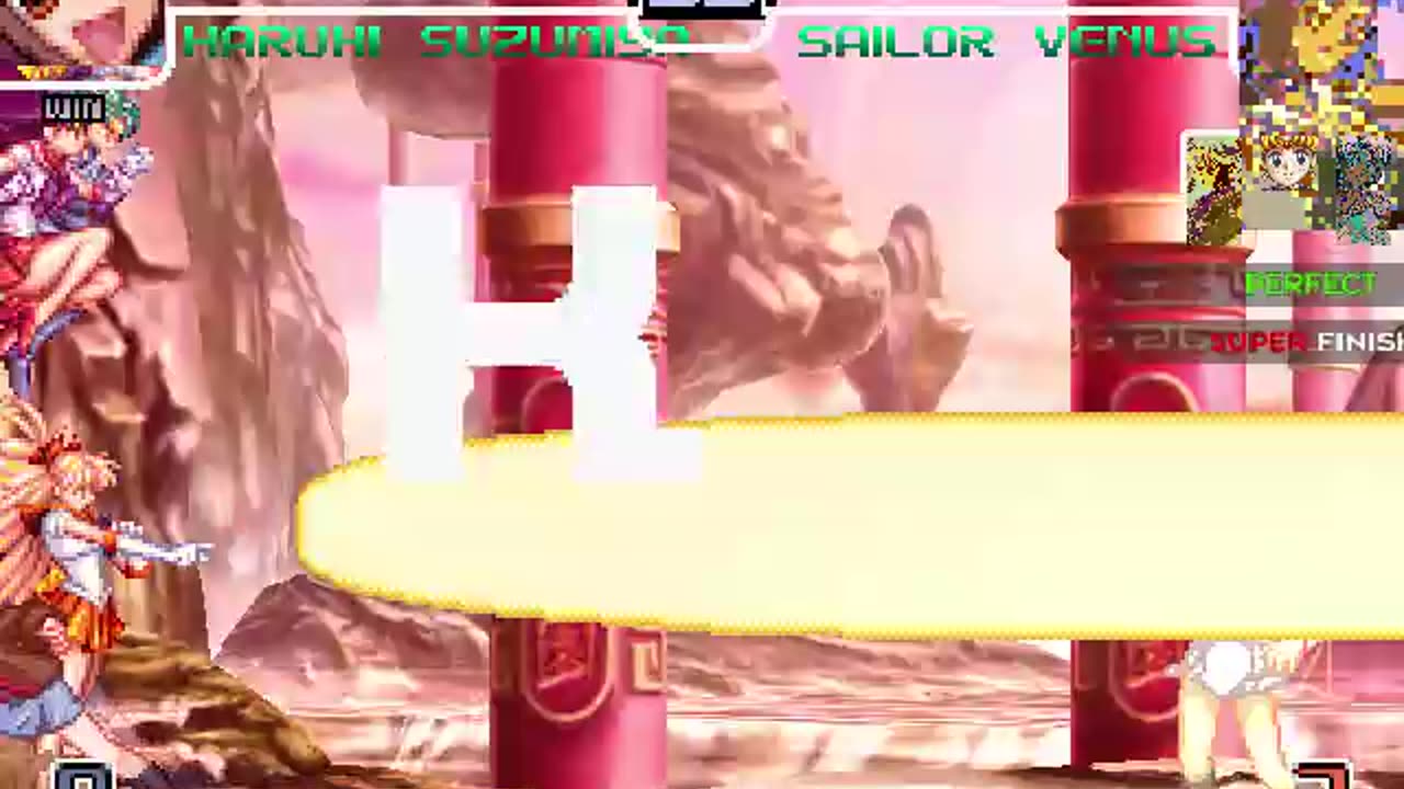 Sailor Mars, Sailor Venus, Sailor Mercury, and Sailor Moon (Me) vs Haruhi again.