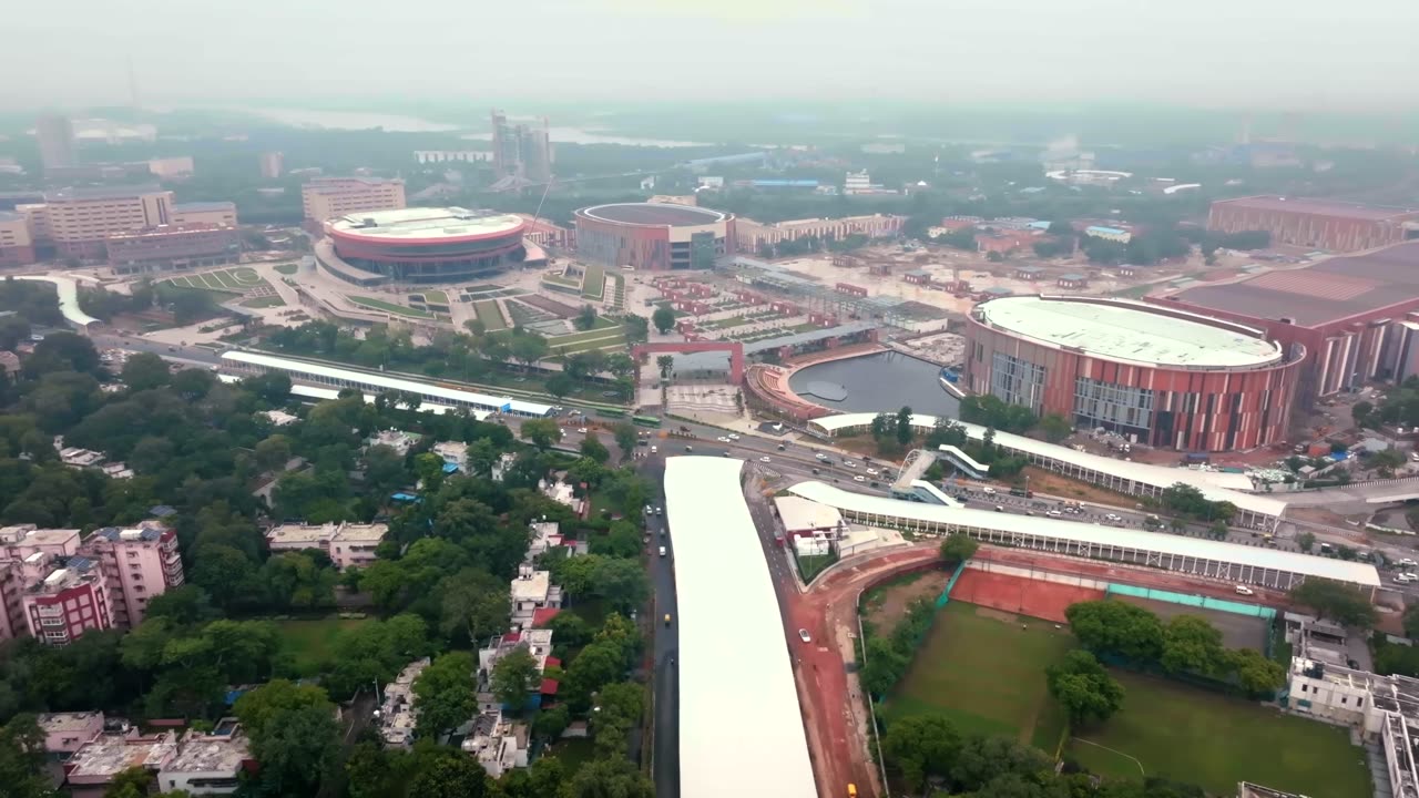 EXCLUSIVE Video of the Bharat Mandapam at Delhi 's Pragati Maidan which will host G20 Summit