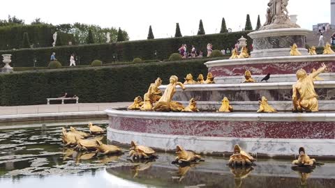 Paris Gold Fountain Versailles France Garden