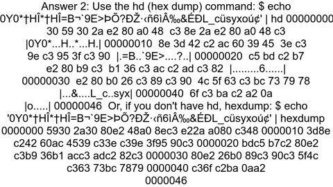 Linux script to convert byte data into a hex string