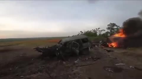 Ukrainian Hits Mine in Car(Insane)