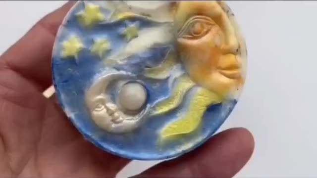 Hand Painted Sun and Moon Soap