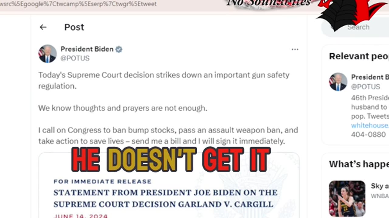 Joe Biden Misses the Point on Mass Shootings and Bump Stocks