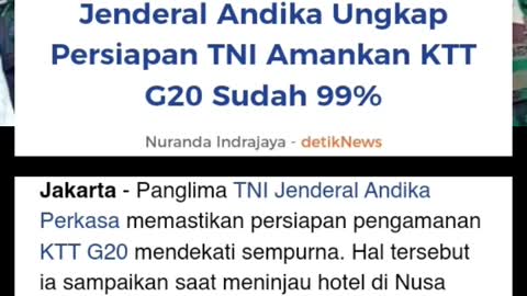 Jenderal Andika ungkap persiapan TNI amankan KTT G20 sudah 99%