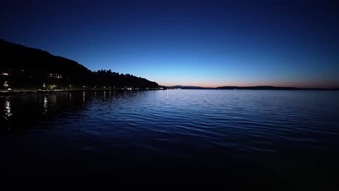 Les Davis Public Fishing Pier in the late evening