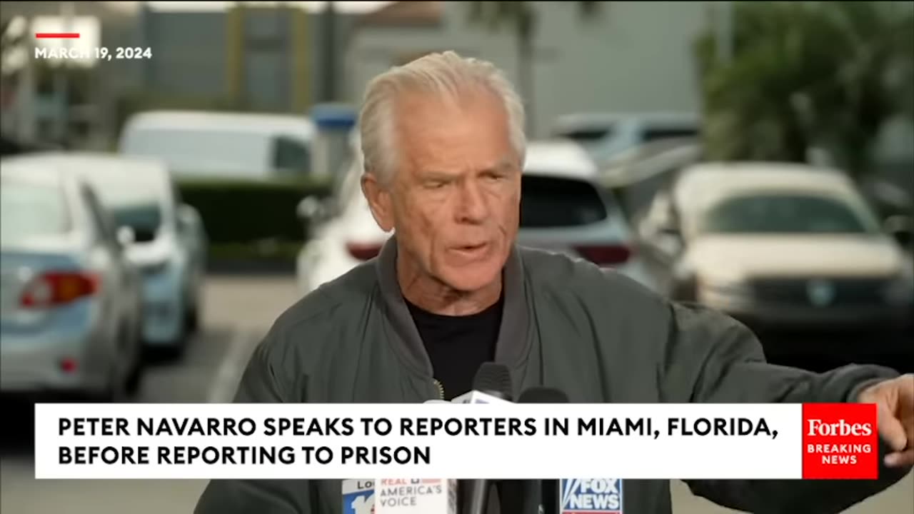 Peter Navarro Speaks To Reporters Before Reporting To Prison For Contempt Of Congress