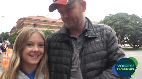 Peaceful Protest in Wellington - Father and daughter Speak out