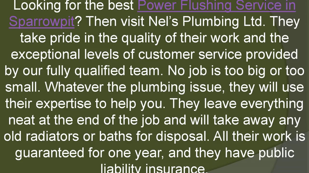 Get the best Power Flushing Service in Sparrowpit