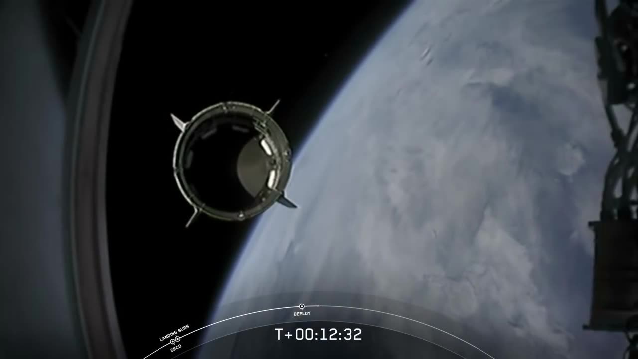 Crew Dragon Separates from SpaceX Falcon 9 Rocket