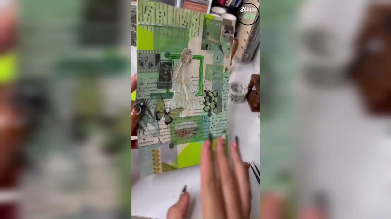 Green journal 💚🥑my journal #journal #scarpbook #bulletjournal #journaling #asmr