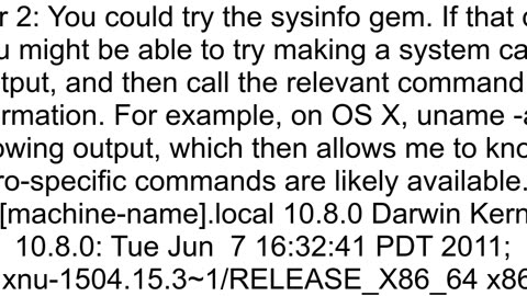 How do I get Linux system information in Ruby