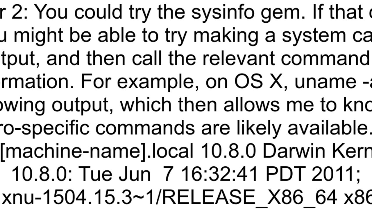 How do I get Linux system information in Ruby