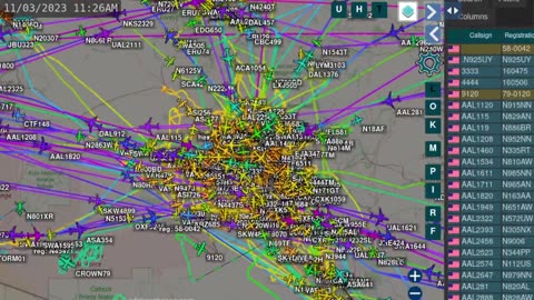 Bank of Utah Invasion - Nov 2-3 2023 - Time Lapsed Phoenix AZ Air Traffic